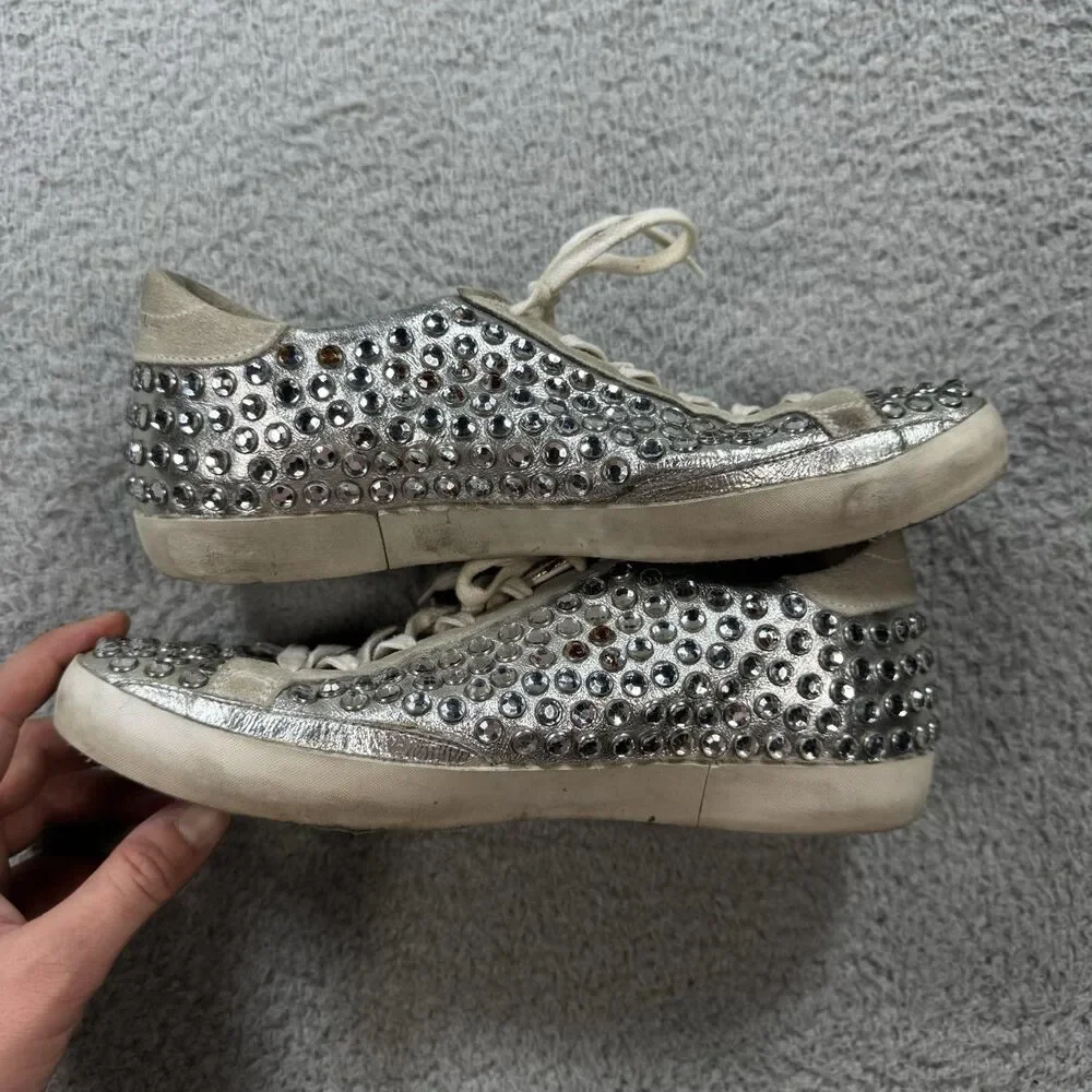 Golden Goose | RARE Rhinestone Sneakers Size 40/9 - Picture 4 of 9